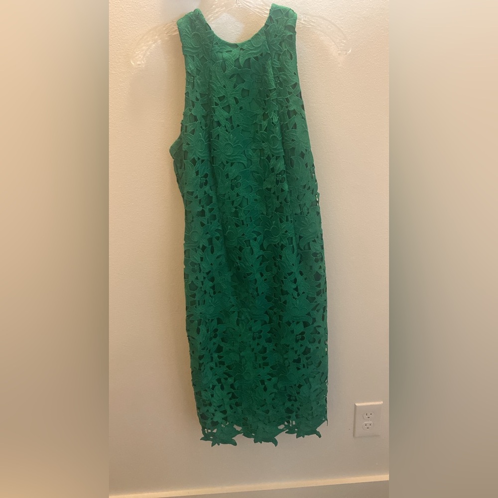 Antonio Melani Sleeveless Lace Green Dress